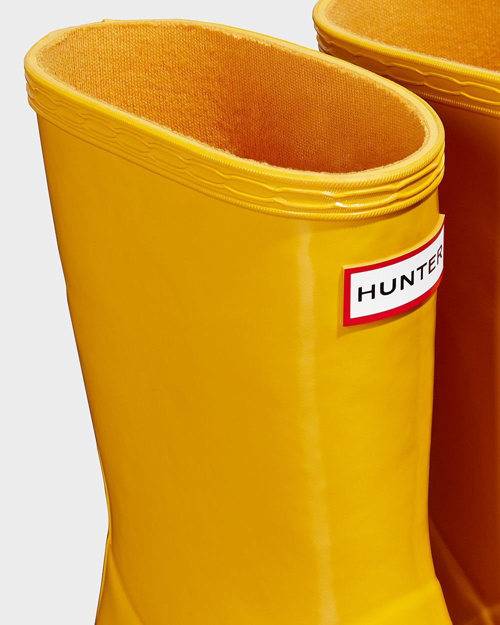 Kids Hunter Rain Boots Yellow - Original First Classic Gloss - 7698203-BP